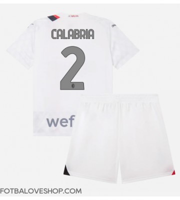 AC Milan Davide Calabria #2 Dětské Venkovní Dres 2023-24 Krátký Rukáv (+ trenýrky)